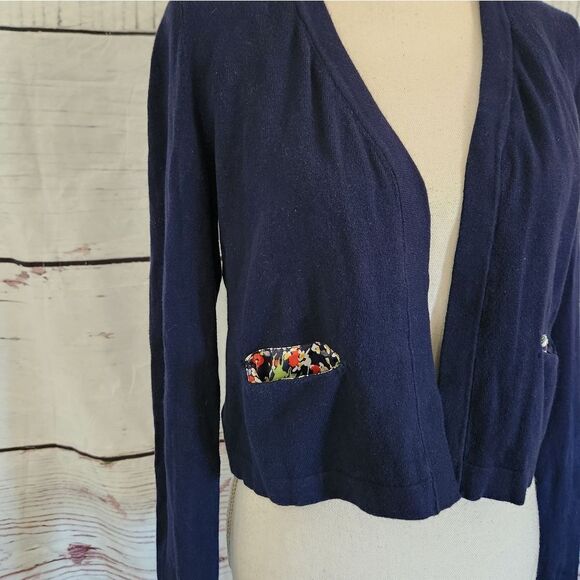Anthropologie HWR Floral Lined Cardigan Size Small - Picture 4 of 6